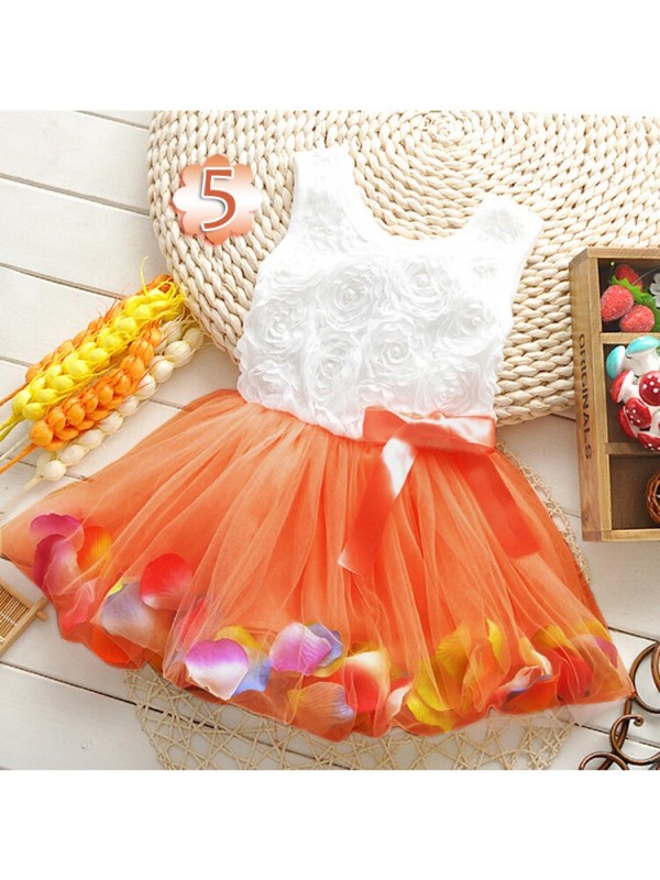 Free Shipping Girl Party Dress Princess Baby Kids Sunshine Dress Girls Party Dress