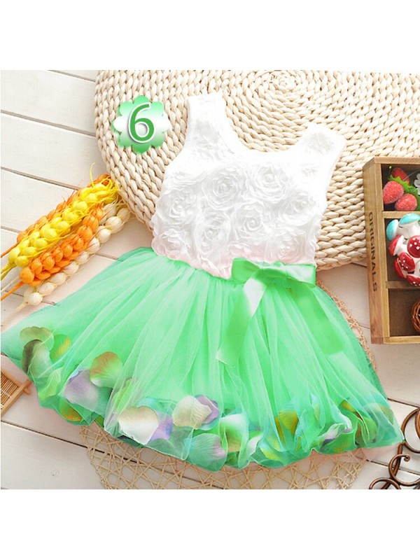 Free Shipping Girl Party Dress Princess Baby Kids Sunshine Dress Girls Party Dress