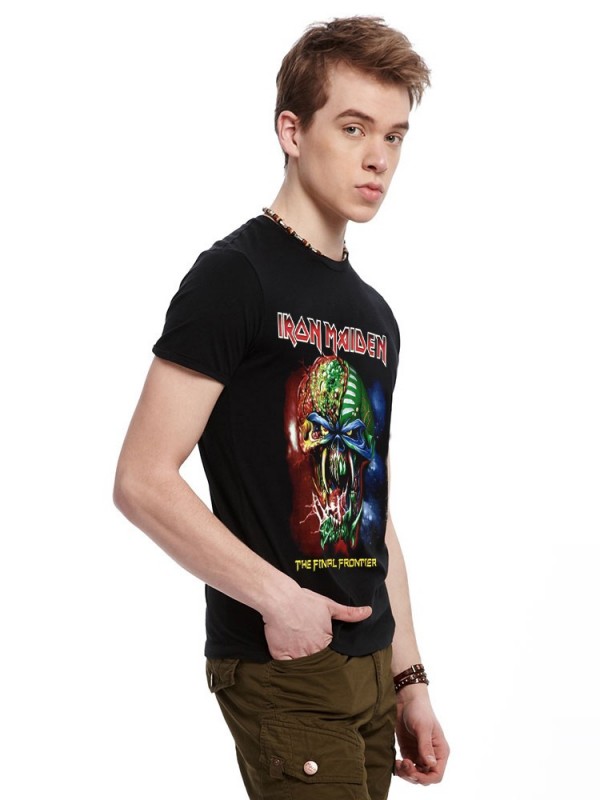 New fashion 3D printing T-shirt, heavy metal band, iron maiden demon pattern