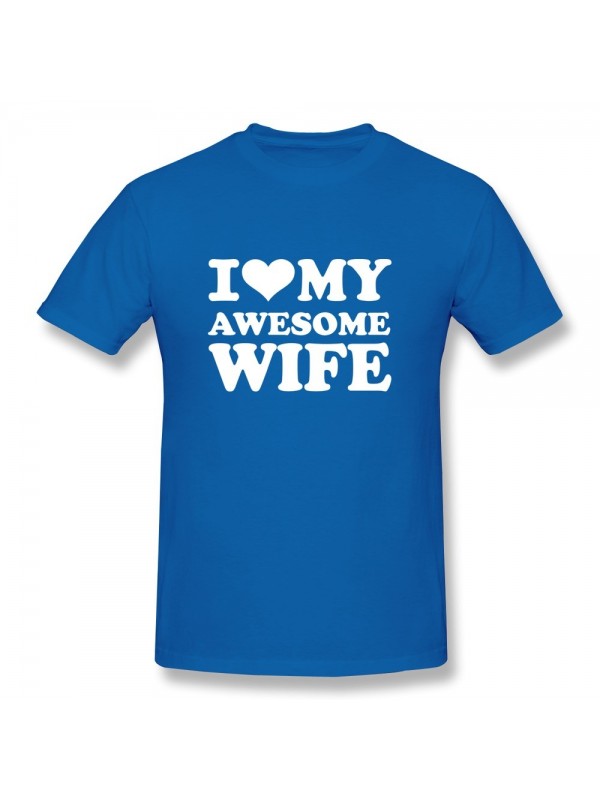 Men's Custom I Love Awesome Wife T-shirt