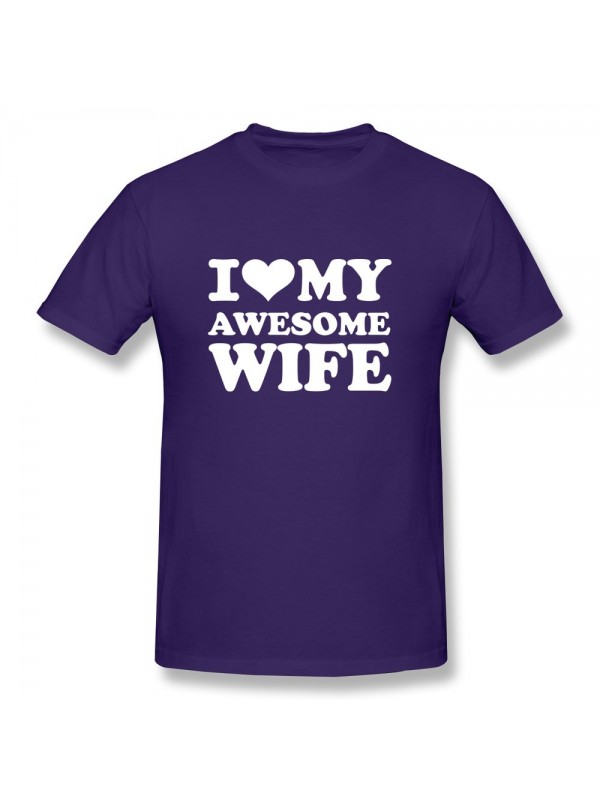 Men's Custom I Love Awesome Wife T-shirt